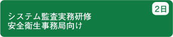 システム監査実務研修　安全衛生事務局向け　2日