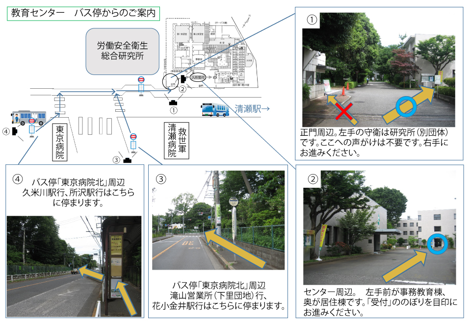 教育センター　バス停からのご案内