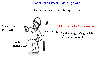 Cách thực hiện chỉ tay đồng thanh