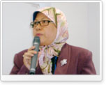 Balai Besar K3-Makasar Head of Promotion and allotment of Information Section Ms. Aminah Mahmud