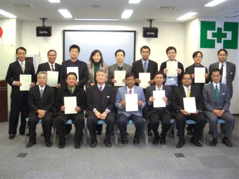 12 Participants of the Safety Management in Construction Work course from 7 countries: China, India, Indonesia, Mexico, Philippines, Thailand and Vietnam.