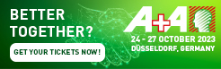 A+A 2023 International trade fair and congress for safety and health at work. 24-27 OCTOBER 2023 DUSSELDORF, GERMANY  BETTER TOGETHER? Inspirations for a better work environment GET YOUR TICKETS NOW!
