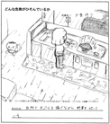 イラスト：夕食作り